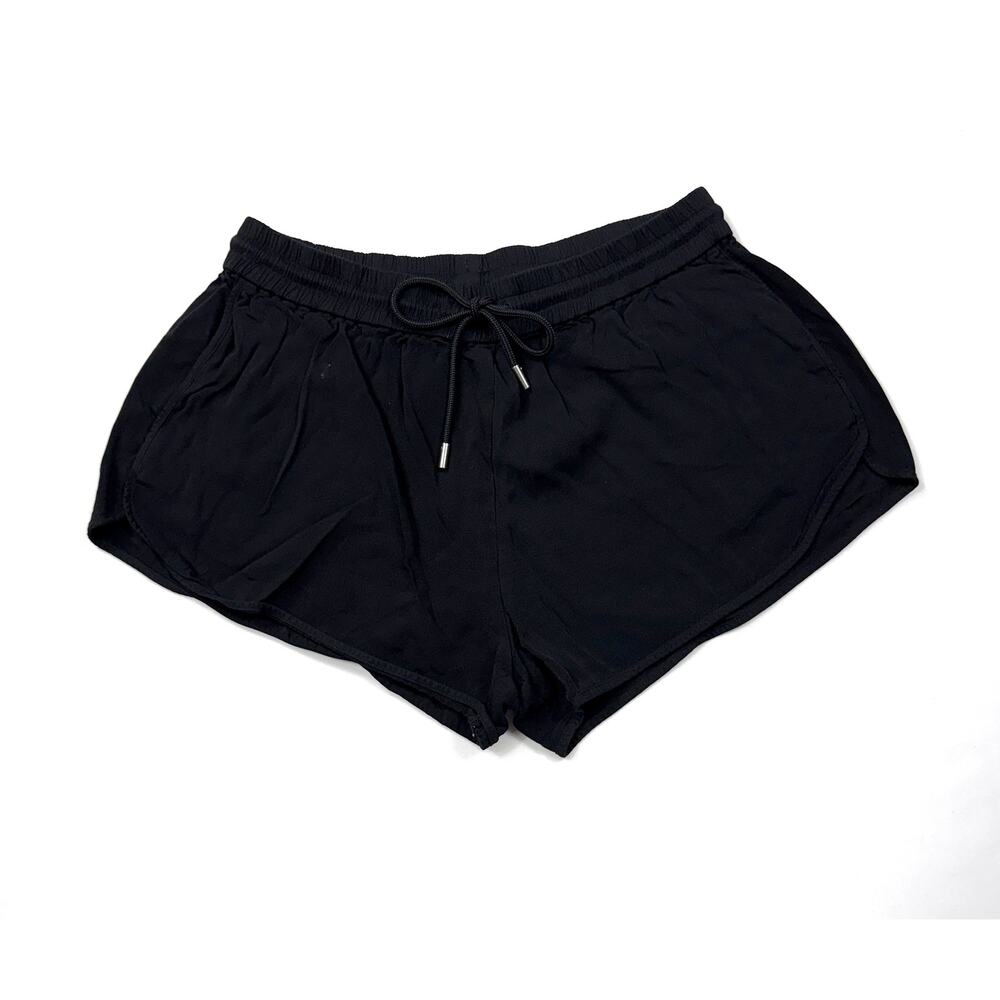ATM Viscose black running hot shorts with drawstring Sz S pockets